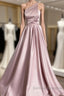 Stylish Satin Prom Dress Long Strapless