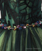 Stylish Tulle Lace Short Prom Dress, Cute Lace Evening Dress