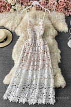 Stylish V Neck Lace Dress A Line Party Dress Long Prom Dress,Sexy Party Dress