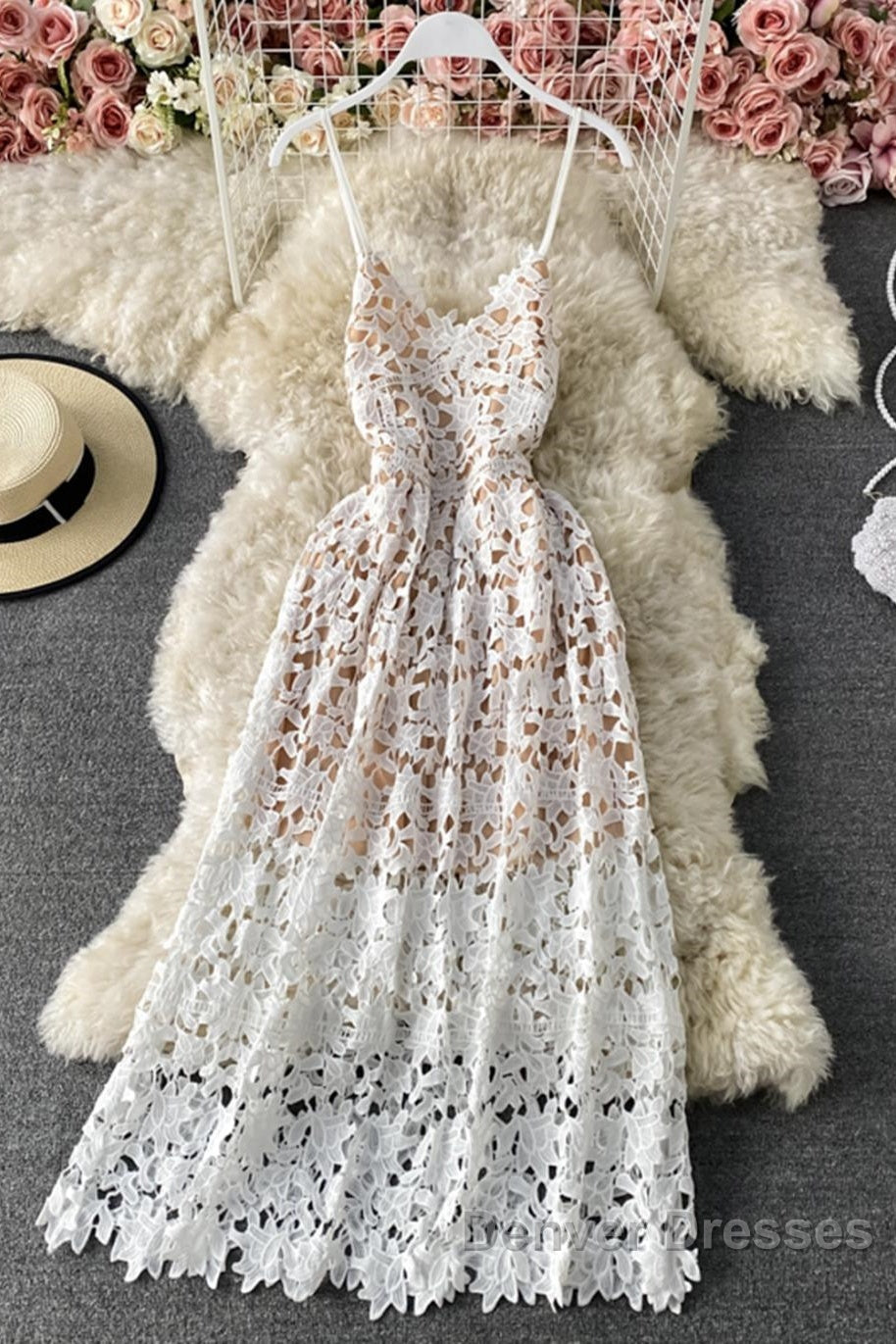Stylish V Neck Lace Dress A Line Party Dress Long Prom Dress,Sexy Party Dress