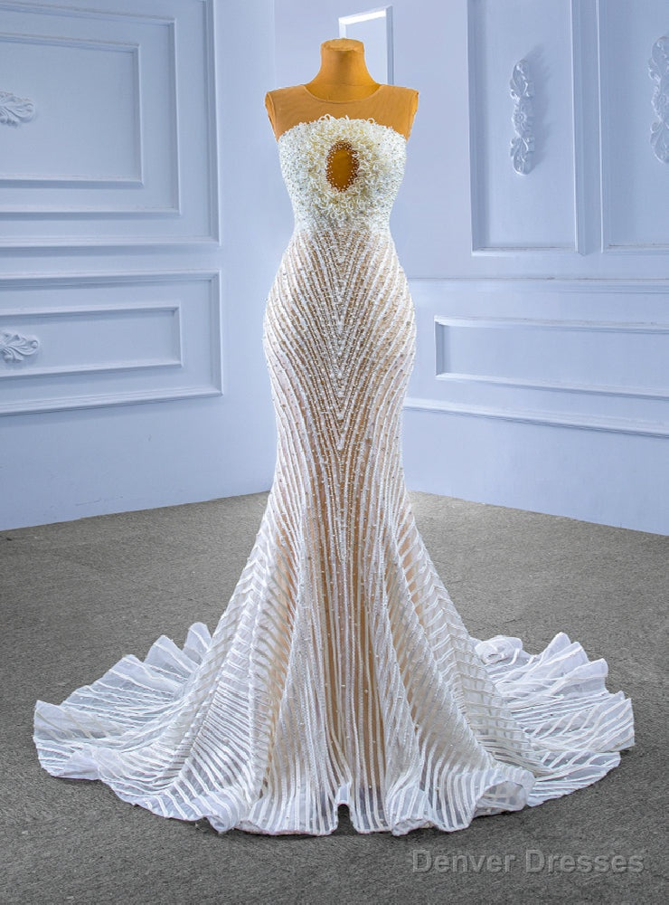 Super Heavy Beading Pearls Mermaid Prom Dress Main image