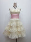 Sweet 16Th Ball Gown Strapless Lace Short Homecoming Dress Birthday Outfits