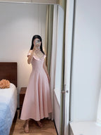 Sweet And Elegant Pink A-Line Off-Shoulder Satin Prom Dress Evening Dress