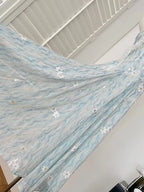 Sweet Blue And White Gradient A-Line Halter Neck Chiffon Long Prom Dress Evening Dress