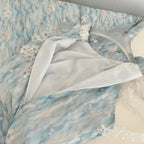 Sweet Blue And White Gradient A-Line Halter Neck Chiffon Long Prom Dress Evening Dress