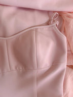 Sweet Pink A-Line Strap Chiffon Long Prom Dress Evening Dress