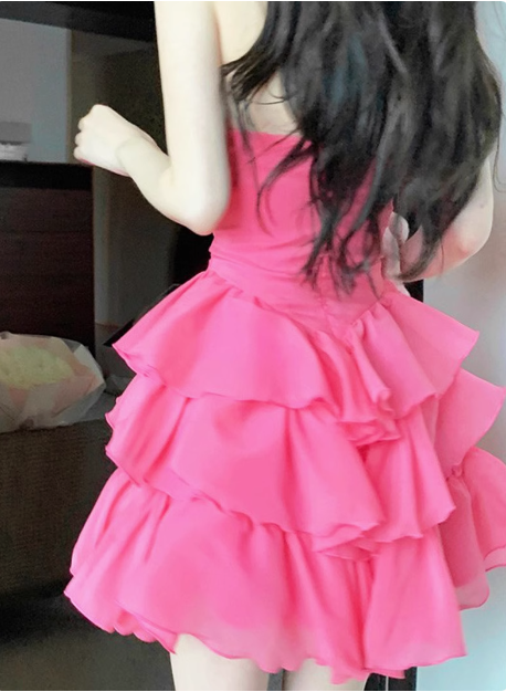 Sweet Sexy Pink Cake A-Line Mini Homecoming Dress Secondary image