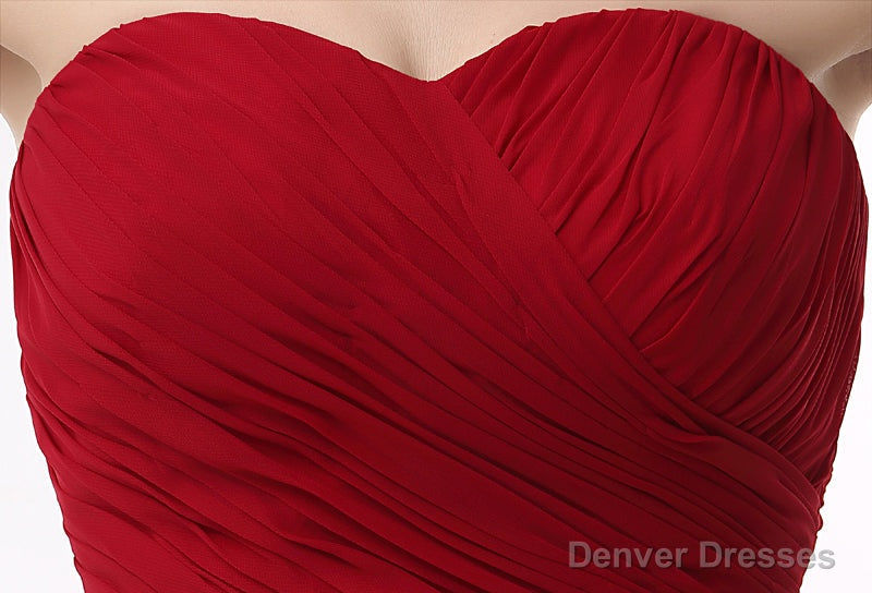 Sweetheart A-line Ruched Chiffon Long Prom Dresses