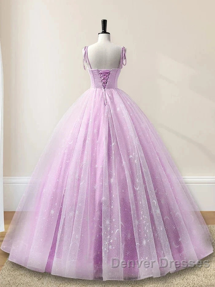 Sweetheart A-Line Tulle Long Prom Dress Sleeveless Quinceanera Dress Secondary image