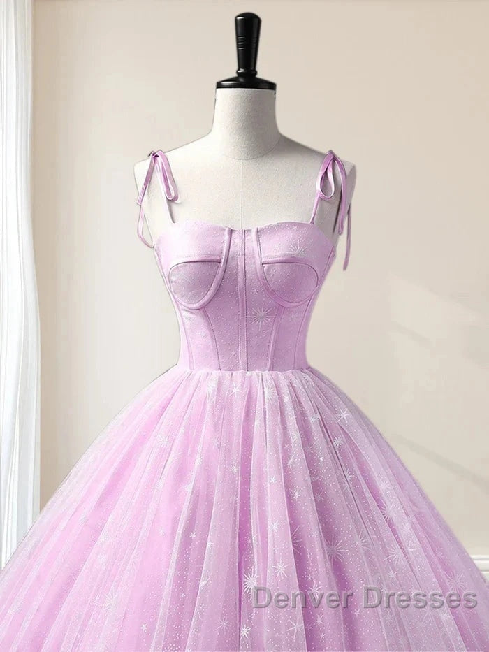Sweetheart A-Line Tulle Long Prom Dress Sleeveless Quinceanera Dress