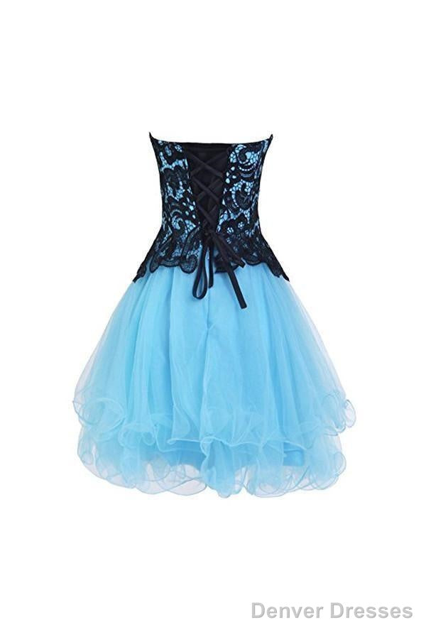 Sweetheart Bridesmaid Short Prom Dress Blue Homecoming Dress Secondary image