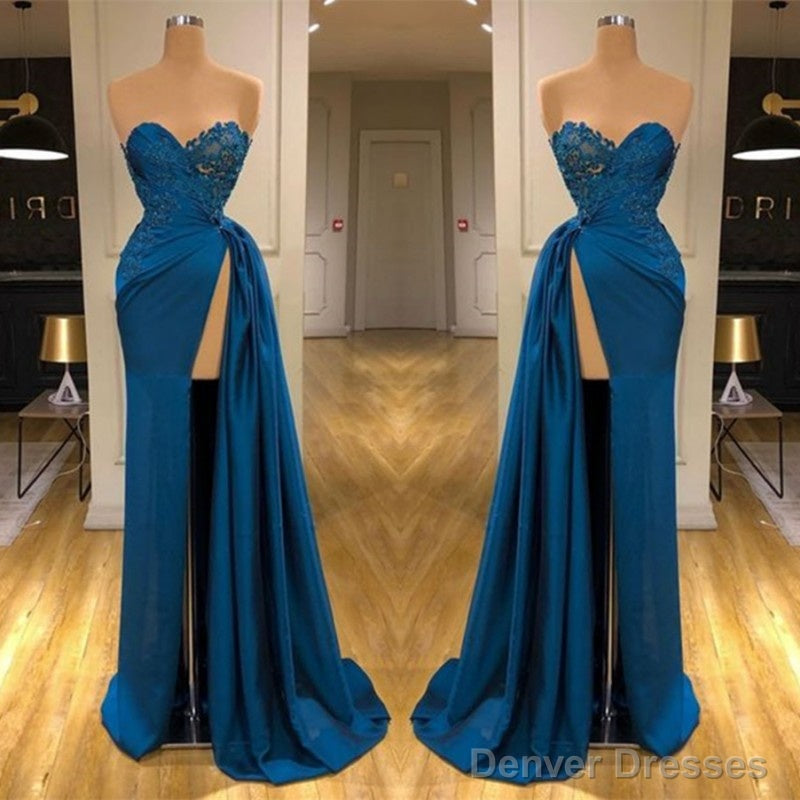 Sweetheart Lace Appliques Prom Dress Long With Split Secondary image