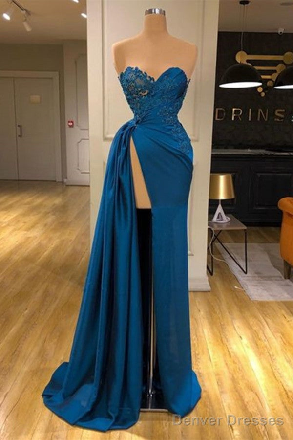 Sweetheart Lace Appliques Prom Dress Long With Split Main image