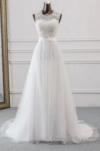 Sweetheart Lace Up Sleeveless Long Wedding Dress