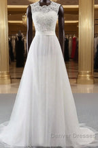 Sweetheart Lace Up Sleeveless Long Wedding Dress