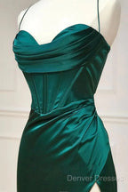 Sweetheart Neck Green Mermaid Long Prom Dress