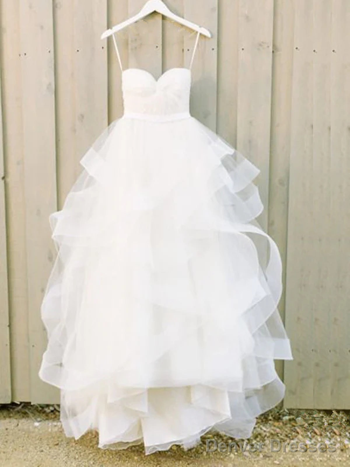 Sweetheart Neck White Long Wedding Dresses, White Long Prom Dresses, Formal Dresses Main image