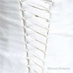 Sweetheart Off The Shoulder Pleated Simple Wedding Dresses