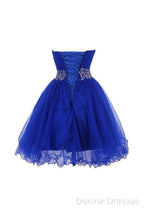 Sweetheart Royal Blue Homecoming Dress Short Prom Dress With Beading