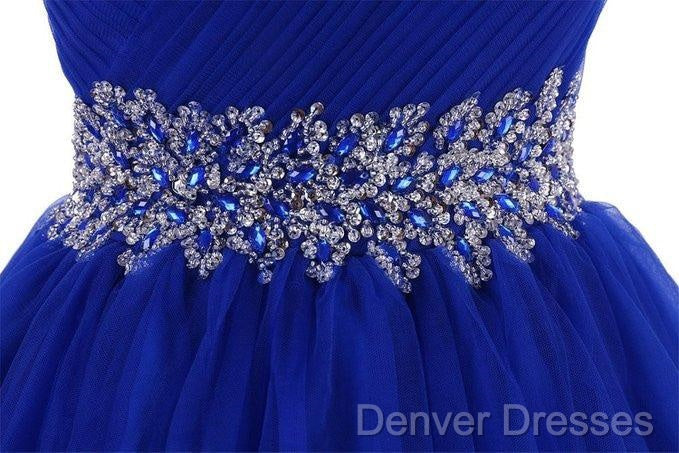 Sweetheart Royal Blue Homecoming Dress Short Prom Dress With Beading