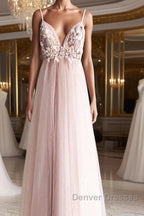 Sweetheart tulle lace long prom Dress, tulle lace evening Dress