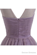 Sweetheart Tulle Light Gray Homecoming Dress Short Prom Dress