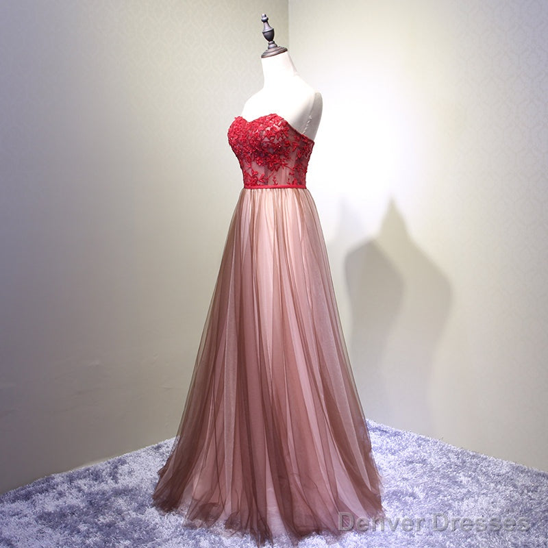 Sweetheart Tulle Prom Dress , Charming Handmade Party Gown, Prom Dress Main image
