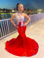 Stunning And Elegant Princess Party Wear Gown Red Prom Dress