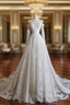 Timeless A Line Off The Shoulder White Lace Long Sleeves Wedding Dress Bridal Dress