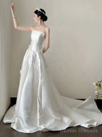 Timeless Ball Gown Off The Shoulder White Tulle Long Wedding Dresses Bridal Dress