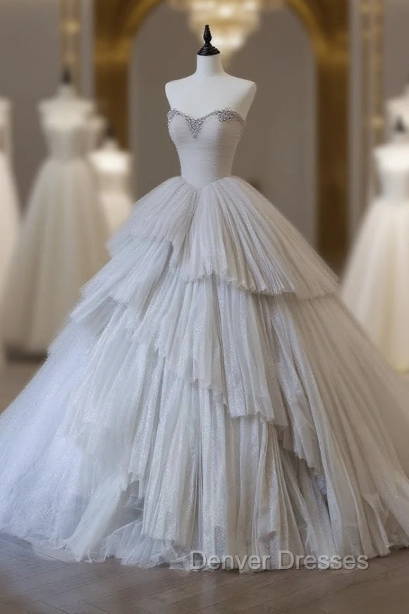 Timeless Ball Gown Sweetheart Tulle Long Wedding Dress Bridal Dress Main image