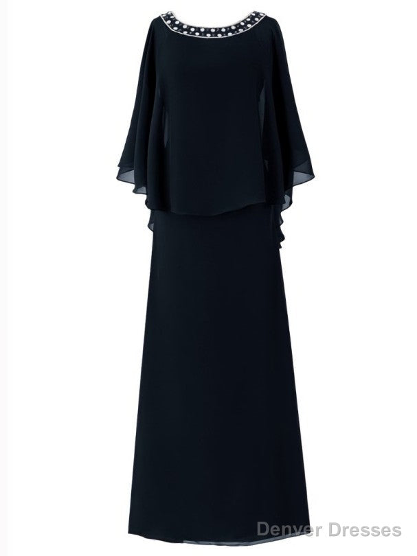 Trendy Scoop Neck Beading Chiffon Mother Of The Bride Dress Main image