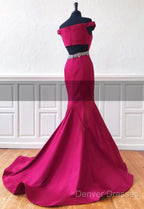 Trumpet/Mermaid Sweep Train Satin Prom Dress