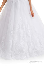 Tulle Backless Appliques beading Wedding Dresses