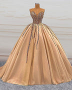 Tulle Ball Gown Sweetheart Beaded Corset Dresses