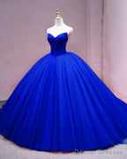 Tulle Corset Ball Gown Quinceanera Dresses Pleated V Neck