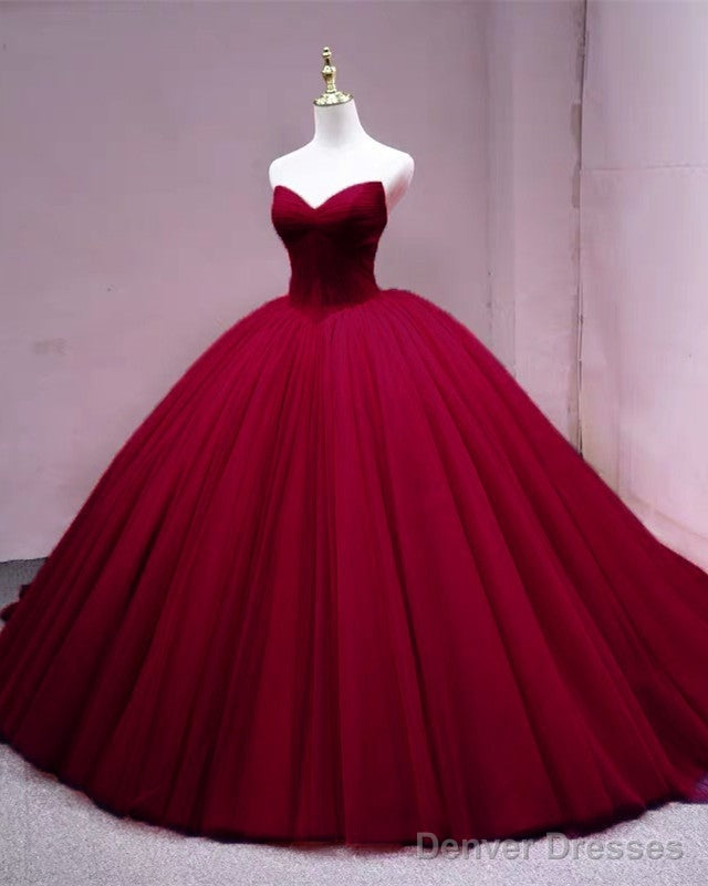 Tulle Corset Ball Gown Quinceanera Dresses Pleated V Neck