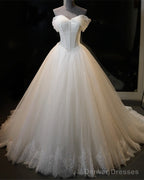 Tulle Corset Wedding Dress Ball Gown Lace Edge