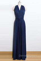 Tulle Floor-Length Sleeveless Convertible Bridesmaids Dress