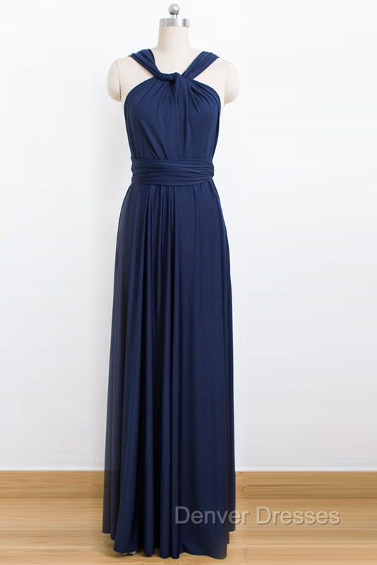 Tulle Floor-Length Sleeveless Convertible Bridesmaids Dress