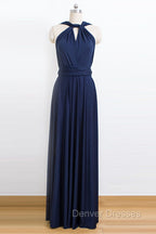 Tulle Floor-Length Sleeveless Convertible Bridesmaids Dress