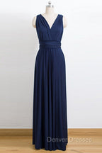 Tulle Floor-Length Sleeveless Convertible Bridesmaids Dress