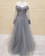 Tulle Formal Dresses Lace Appliques Cold Shoulder
