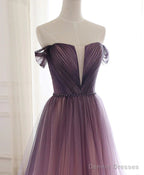 Tulle Gradient Long Formal Gown, A-line Floor Length Party Dress