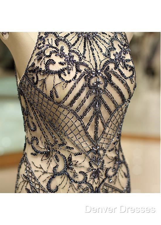 Tulle Jewel Beadings Mermaid Evening Dress