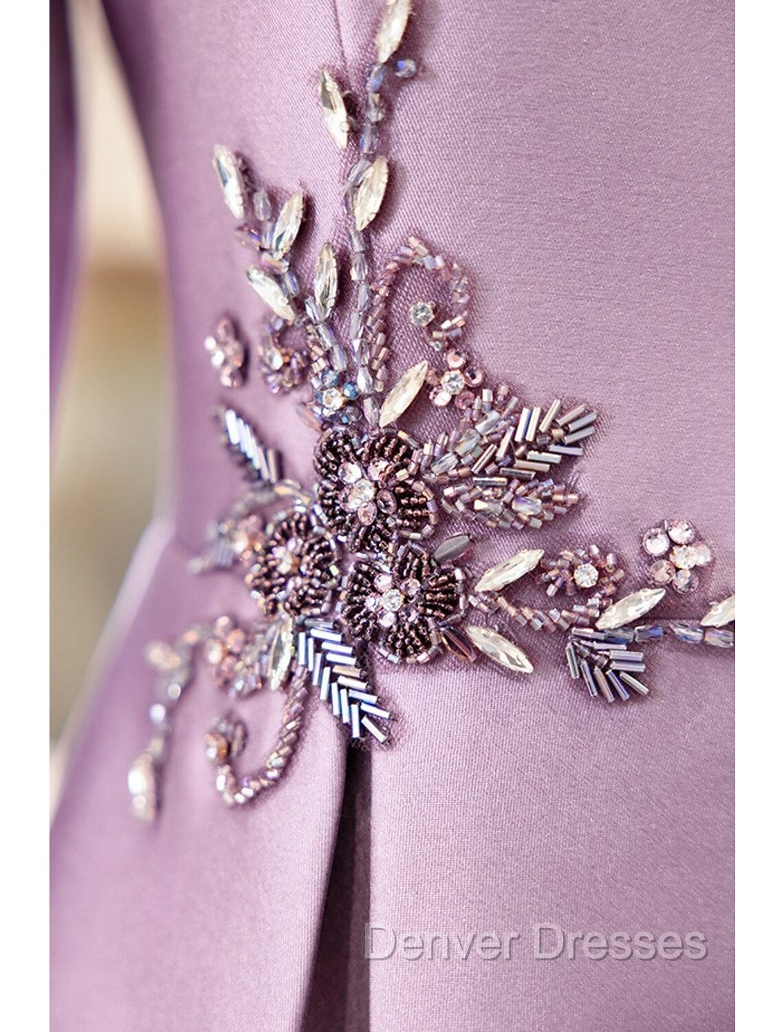 Two Piece Cocktail Dress Elegant Dress Wedding Party Tea Length Long Sleeve V Neck Satin Mother Of The Bride Dress