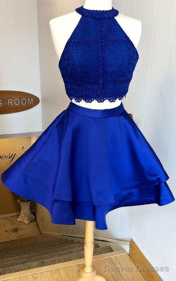 Two Piece Royal Blue Homecoming Dress Main image
