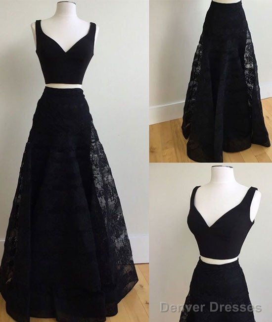 Two Pieces Lace Prom Dress, Graduation Party Dresses, Banquet Dresses, Formal Dresses
