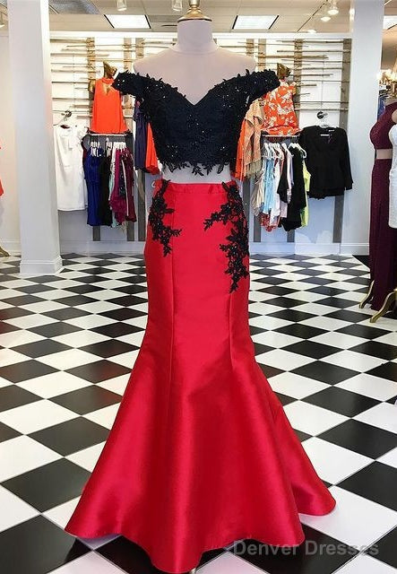 Two Pieces Long Prom Dress,Prom Dresses,Pageant Dress,Evening Dress,Ball Dance Dresses,Graduation School Party Gown Main image