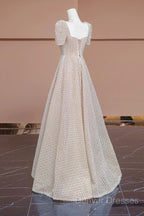 Unique Ball Gown Strapless Short Sleeves Long Wedding Dress
